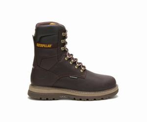 Caterpillar Fairbanks 8" Waterproof TX Steel Toe Erkek Güvenlik Botu Kahverengi | 41709AMLS